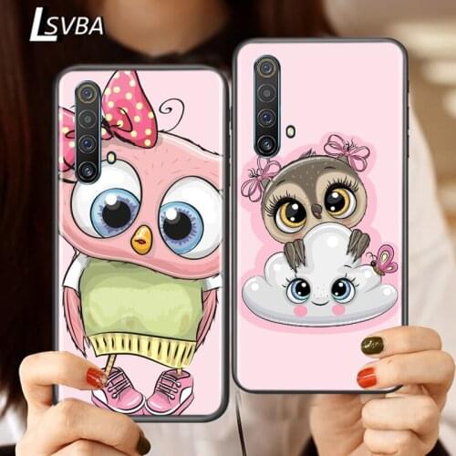 Silicone Cover Fashion Cartoon Owl For Realme V15 X50 X7 X3 Superzoom Q2 C11 C3 7 7i 6s 6 5 Global Pro 5G Phone Case