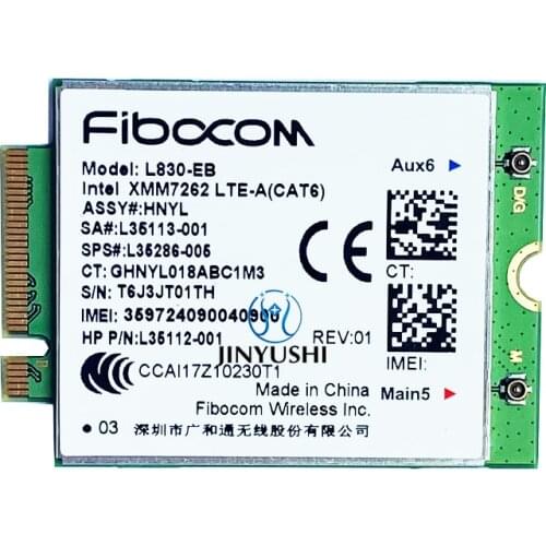 Brand New No Fake! Fibocom L830-EB XMM7262 LTE wireless module/WWAN Card for HP EliteBook 836 840 846 850 G6 ProBook 640 650 G5