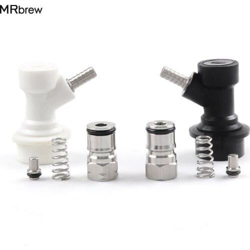 Cornelius Type keg connectors Ball Lock Barb Disconnects with Post & Poppet Female Thread Gas + liquid 19/32"-18
