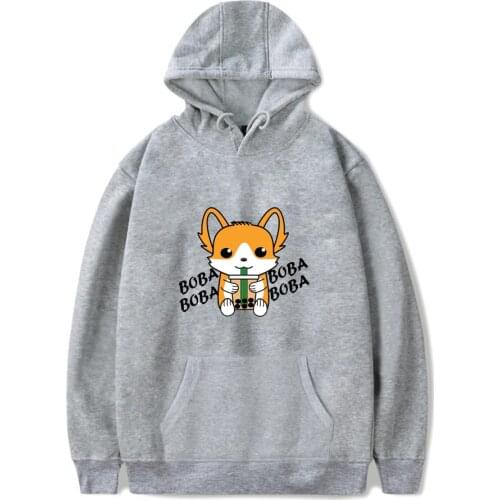 Funny Bubble Tea Corgi Print Aesthetics Hoodie Harajuku Hooded Sweatshirt Streetwear for Women Men Kids Cute Cartoon Pullover