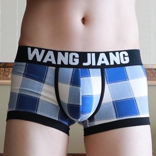 Men Boxershorts Fashion Lattice Mens Underwear Boxers Cotton Breathable Men Boxer Shorts Underpants Trunks