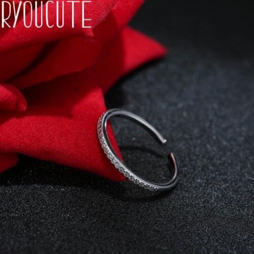 Punk Trendy Silver Color Crystal Rings for Women Luxury Jewelry Adjustable Antique Rings Anillos joyas de plata