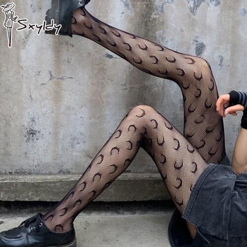 Japanese Style Womens Tights Summer Nylon Print Stockings Sexy Lingerie Female Hosiery Seamless Fishnet Mesh Pantyhose Tight
