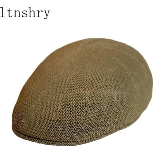 2019 new Summer Mesh Beret Caps Casquette Gorras Spring Sun Breathable Bone Hats Womens Mens Black Flat Cap Vintage Berets bone