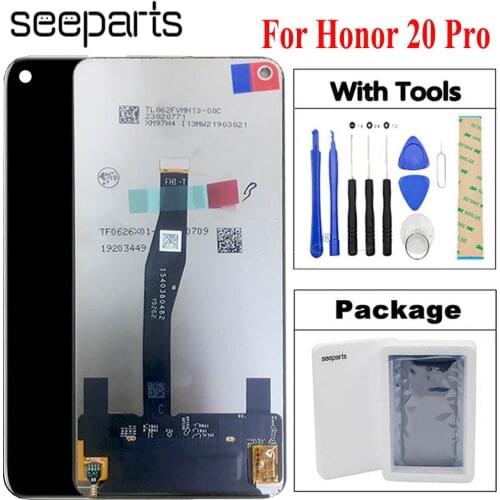 6.26" LCD For Huawei Honor 20 Pro LCD Screen Touch Panel Digitizer Replacement Huawei Honor20 Pro LCD Honor 20 Pro YAL-AL10 LCD