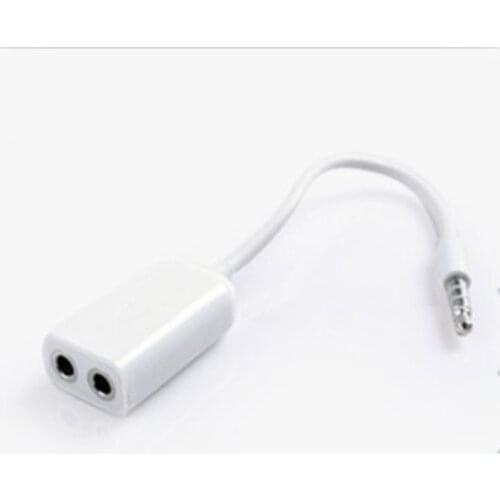 1PC 3.5mm 1 Male to 2 Female Earphone Audio Splitter Cable Adapter Two Lovers Plug Stereo Headphone Headset Jack to Dual