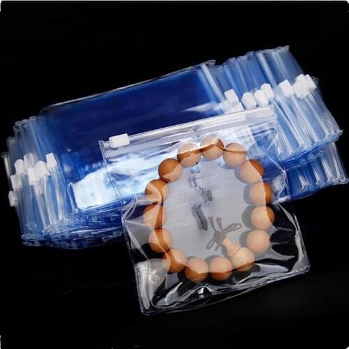 10PCS PVC Jewelry Storage Bags Slide Ziplock Bag Jewel Plastic Sealed Zipper Bag Antioxidant Rings Beads Necklace Gem Packaging