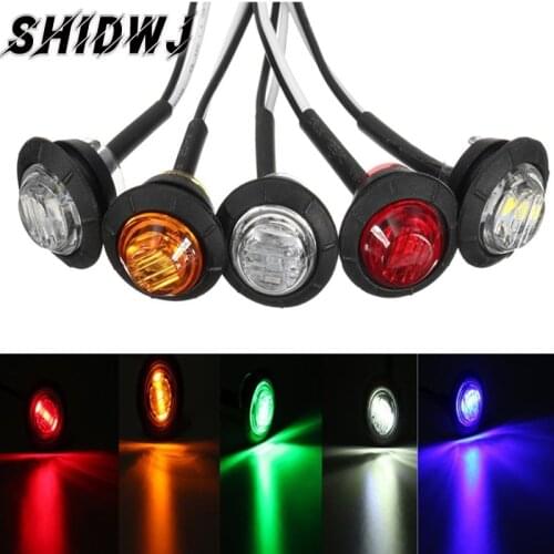 12v Hot Sale Universal Car Truck Trailer Mini Small Round LED Bullet Button Side Marker Auto Light Signal Lamp 4 Colors