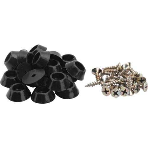 20Pcs Cutting Board Rubber Feet Non Slip Anti-Skid Fine Grips with Stainless Steel Screws for Furniture Electronics Appliances