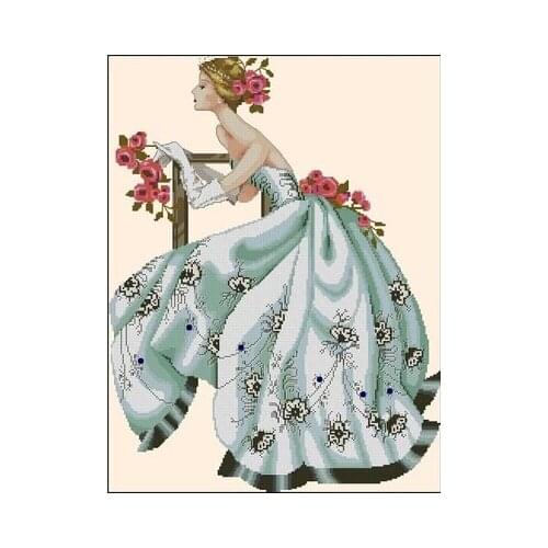 25- MD106__Sabrina Counted Cross Stitch 11CT 14CT 18CT DIY Cross Stitch Kits Embroidery Needlework Sets