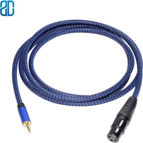 3.5mm to CanonXLR 3Pin Male to Female Microphone Extension Cable Cord Amplifier Guitar Audio Extension Cable Cord