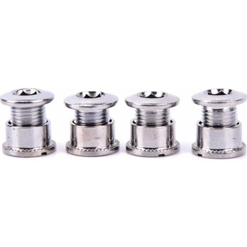 4Pcs MTB Mountain Bikes Road Bicycles Chain Wheel Crankset Monolock Double Screws Bolts Nut Parts
