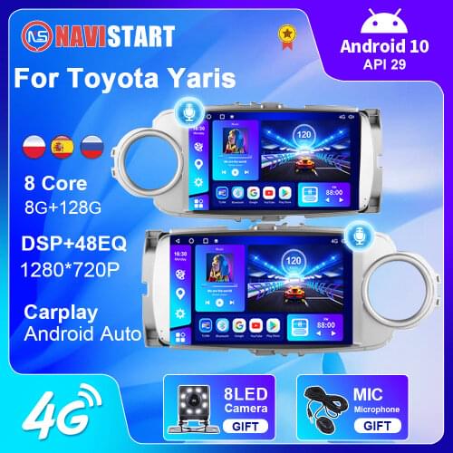 OKNAVI Android 9.0 Car Radio GPS Multimedia Player For Toyota Yaris 2012 2013 2014 2015 2016 2017 Video Navigation 2 Din No DVD