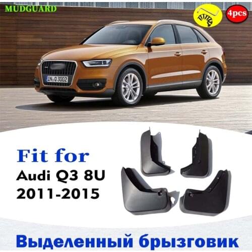 Mudflaps FOR Audi Q3 8U MUDGUARD SPLASH MUD FLAP GUARD FENDER MUDGUARDS CAR ACCESSORIES AUTO STYLINE FRONT REAR 4PCS 2011-2015