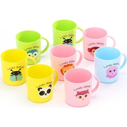 NEW 200ml Kids Infant Baby Feedding Cups With Handle Breakfast Mug Drink Home Cup Random Cartoon Baby Feedding Cups