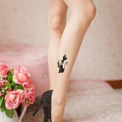 CHSDCSI Women Lovely Girl Cute Tight Summer Thin Sexy Tight Love Tattoo Printed Pantyhose Rose Butterfly Skin