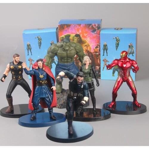 Marvels Avengers 3 Super Hero Doctor Strange Thor Hulk Iron Man Captain America Black Widow Model Toys