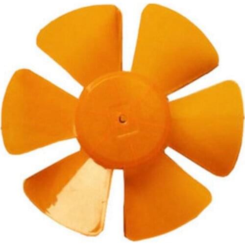 Fan Parts 10-inch orange 6-blades fan blade 8mm central hole