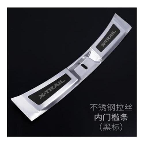For Nissan X-Trail T32 Rogue 2017 2018 2019 stainless steel Rear Bumper Protector Sill Trunk Rear guard Tread Plate