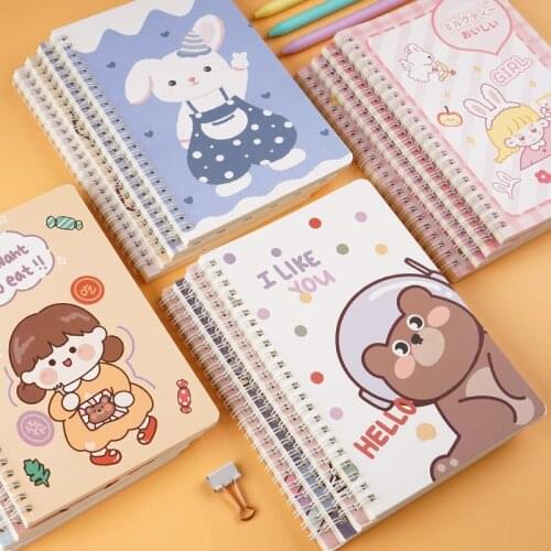 2021 Cute Notebooks Agenda Daily Plan Spiral Organizer A5 Note Books Schedule Agenda Planner Binder Notebook Budget Planner