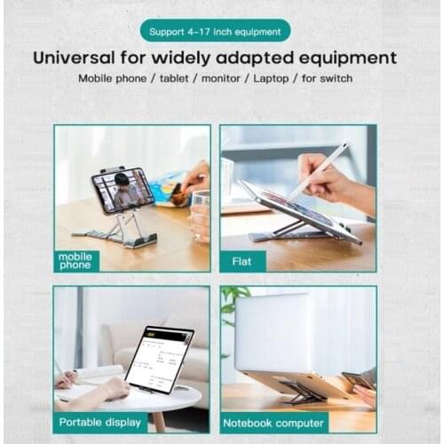F3MA Adjustable Tablet Holder Dock Tablet Stand Desktop Tablet Dock Compatible with iP-ad Universal Folding Bracket