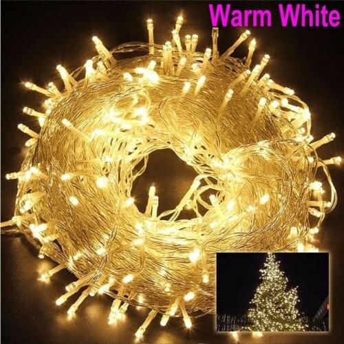 Christmas Outdoor String Lights Garland 5M 10M 20M 30M 50M 100M Waterproof LED Fairy Light for Wedding Party Xmas Holiday Light