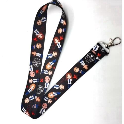Hot Sale! Greys Anatomy Doctors Lanyard Neck Strap Card Bus ID Holders With Key Chain