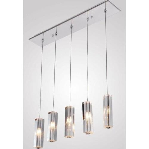 Chrome Modern LED Crystal Pendant Lights Fixture Dinning Room LED Pendant Lamp Hanging Light Lamparas Colgantes