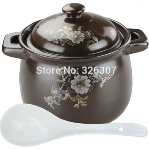 Chinese 5.5L ig ceramic sand pot cookware stock porridge earthen stewpot saucepan marmite stew soup rice tureen casserole