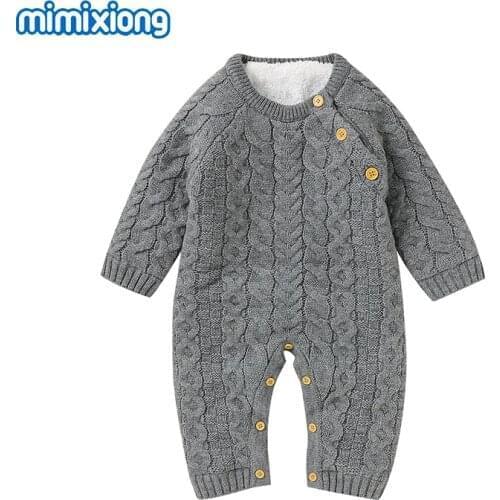 Baby Rompers Winter Thick Warm Newborn Boys Girls Jumpsuits Outfits One Pieces Long Sleeve Infantil Kids Unisex Sweaters Clothes