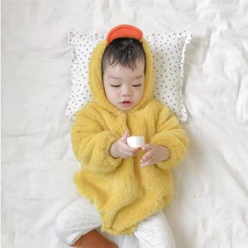 Newborn Cartoon Rompers Yellow Duck Cosplay Christmas Disfraz Halloween Costumes For Kids Cute Performance Party Clothes Toddler