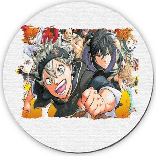 ROUND BLACK CLOVER mousepad raton