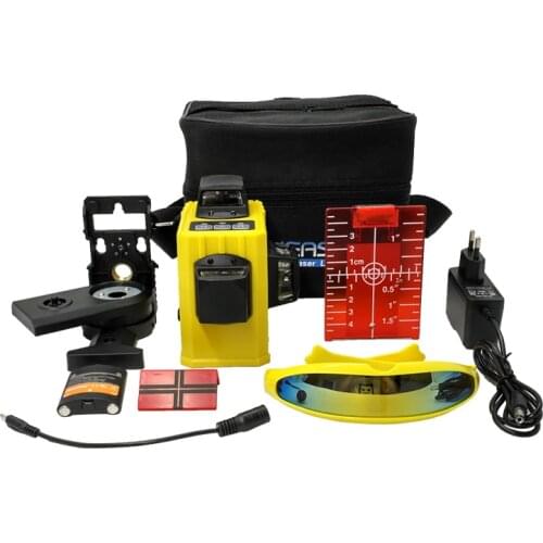 XEAST Mini 3D 12 lines laser level 360 Vertical And Horizontal Self-leveling Red Beam nivel laser Leveling with Magnetic bracket