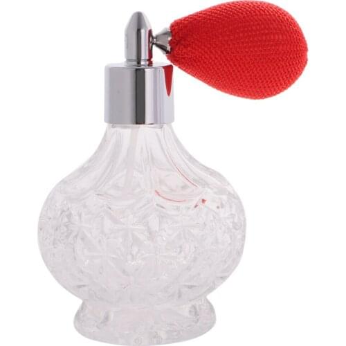 Fashion Vintage Perfume Bottle Short Spray Atomizer Refillable Glass 100ml