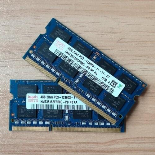 Hynix memoria DDR3 4GB 2RX8 PC3-12800S-11 RAMS DDR3 4GB 1600MHz for laptop memory notebook ram 1.5V 204PIN ddr3 memory 1PCS