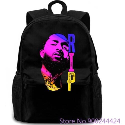 Nipsey Hussles Hip Hop Rapper Mens 2019 RIP HIGH QUALITY Sleeve Homme backpack