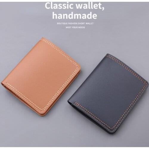 2021 New Handmade Wallet Mens Mini Ultra-thin Wallet Student Mens Classic Purse Luxury Wallet Money Purse Designer Wallet