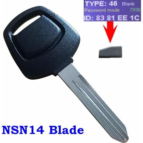 New Uncut Replacement Chip Transponder Car Ignition Key 46 Chip NI01T For Nissan Altima Maxima Sentra 4D60