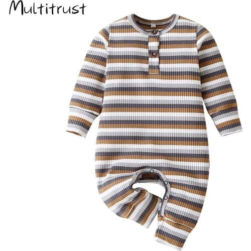 Autumn Long Sleeve Romper Baby Boy Girl Romper Clothe Cotton Ribbed Outfits Unisex Infant Winter One Piece Jumpsuit Pajamas