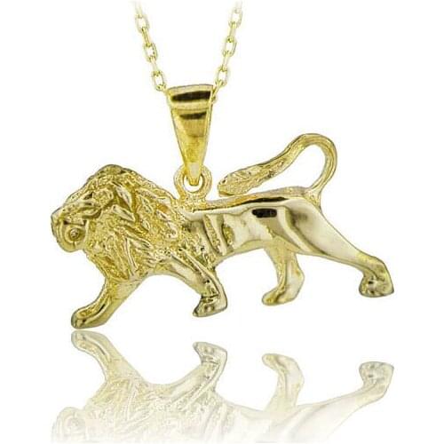 Lion Necklace 925 Sterling Silver Wild Lion Necklace