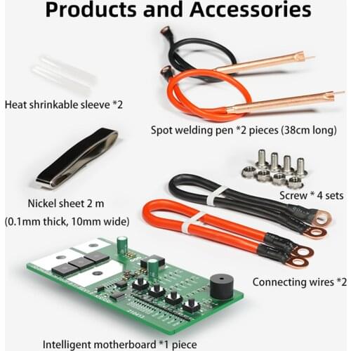 DIY Battery Storage Spot Pen PCB Circuit Board Full Set for 18650/26650/32650 Lithium Battery Welding Current 100A-900A