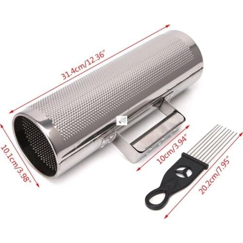 Stainless Steel Guiro with Scraper Percussion Musical Instrument Training Tool