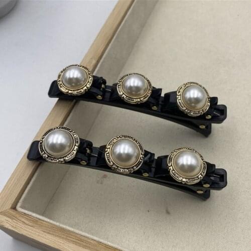 Pearls Women Double Layer Bands Hair Clip Hairbands Fashion Plastic Braided Headband Punk Womens Headwear Hair Accessories