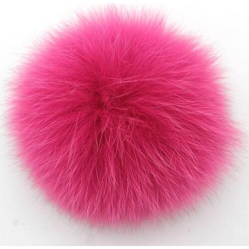 Fluffy Real Fox Fur Pompoms with Button 13- 15cm DIY Fox Fur Pom Poms Balls Natural Fur Pompom For Scarves Hats Bags Accessories