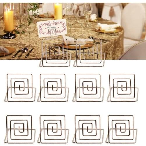 Place Card Holder Metal Card Holder Stand Wedding Dinner,food Sign (silver) #P3