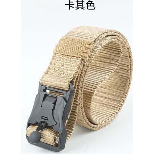 Maikun New Alloy Magnetic Buckle Nylon Tactical Belt For Men Outdoor Leisure Versatile Quick Release