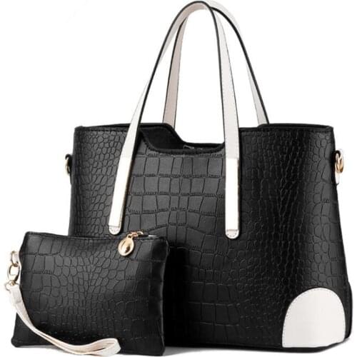 Luxury Handbag Women Solid Color Lady Shoulder Bags PU Leather Handle Bag Simple Composite Bag Purse For Women bolsa