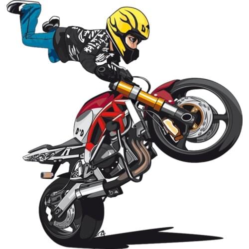 RuleMylife Bike Stunting Academy car stickers decal anime cute car accessories decoration pegatinas para coche