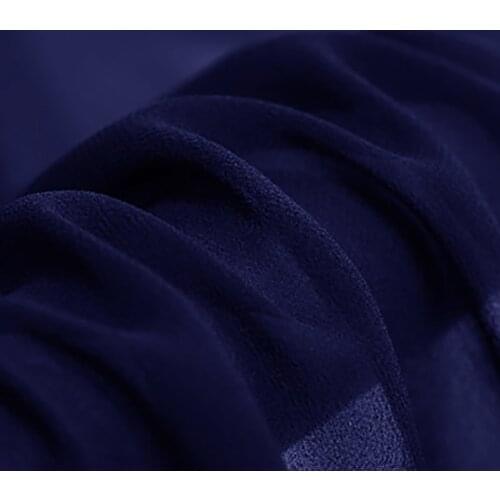 SILK GEORGETTE 114cm width 8momme Pure Thin Silk Fabric for Women Long Dress Transparent No50 Dark Royal Blue tissu au metre