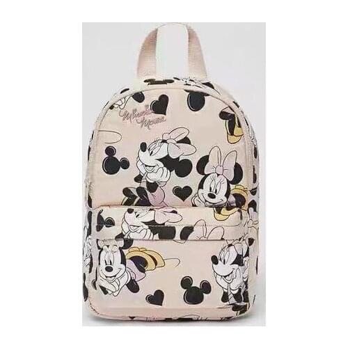 Anime NEW Disney childrens bag Mickey Mouse childrens Bacpack Autumn Mickey Minnie Mouse pattern backpack Kids Christmas Gifts